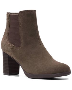 Clarks Bayla Rose Suede Boot - Brown