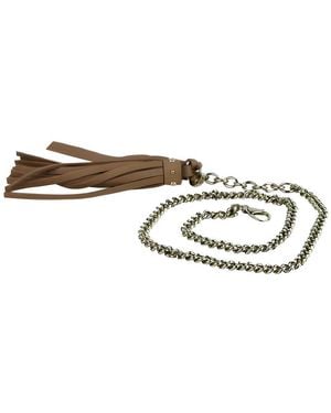 Gucci Chain Leather Belt - Brown