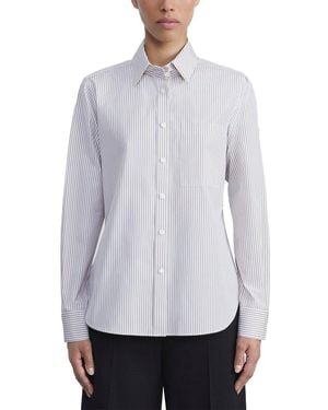 Lafayette 148 New York High Collar Pocket Shirt - White