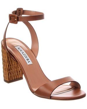 Aquazzura Sunseeker 85 Leather Sandal - Brown