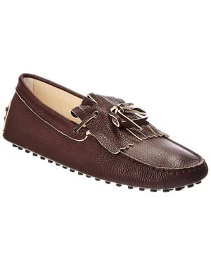 Tod's Mocas Frangia Leather Loafer - Brown
