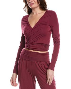 Hanro Yoga Wrap Top - Red