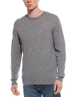 Forte Cashmere Classic Crew Cashmere Jumper - Grey