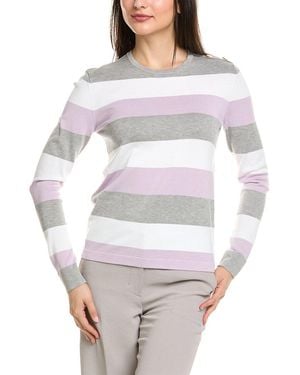 St. John Candy Stripe Jumper - Grey