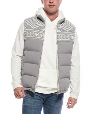 Brunello Cucinelli Wool, Cashmere, & Silk-blend Down Vest - Gray