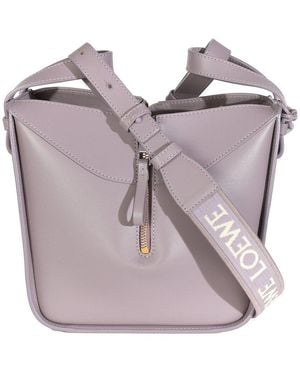 Loewe Purple Leather Small Hammock Compact Shoulder Bag (authentic Pre-loved) - Gray