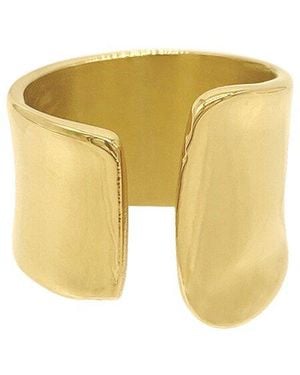 Adornia 14k Plated Open Band Ring - Yellow