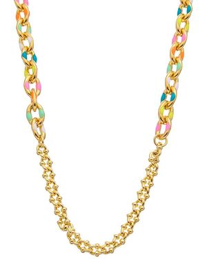 Juvell 18k Plated Link Necklace - Metallic