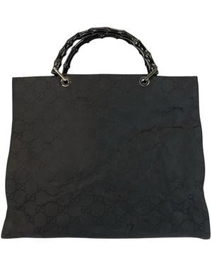 Gucci Bamboo Tote Handbag (authentic Pre-loved) - Black
