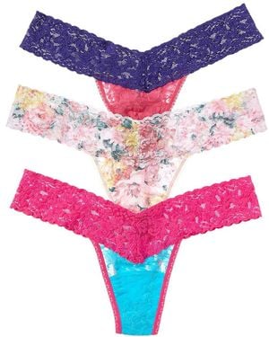 Hanky Panky 3Pk Colorplay Low-Rise Thong - Purple
