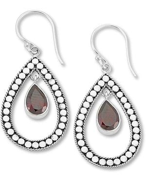 Samuel B. 0.80 Ct. Tw. Garnet Earrings - Metallic