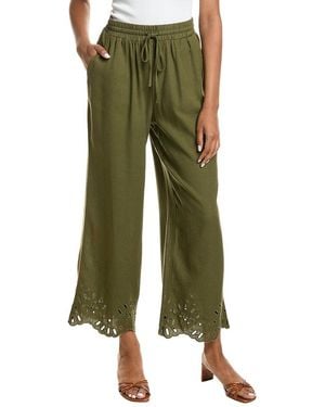 Nanette Lepore Linen-blend Pant - Green