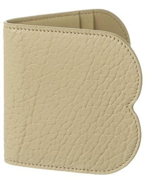 Burberry Chess Leather Card Holder - Natural