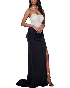 Vincent Print Maxi Dress - Blue