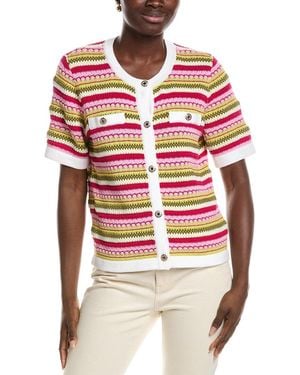 KARL LAGERFELD Colourful Stripes Knit Top - Pink