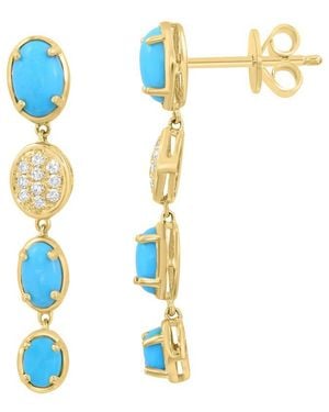 Effy Fine Jewelry 14K 1.60 Ct. Tw. Diamond & Earrings - Blue