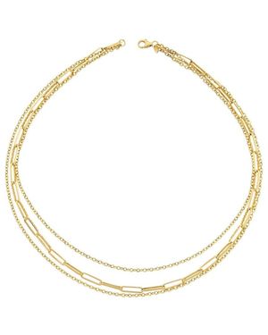 Liv Oliver 18k Plated Necklace - Metallic
