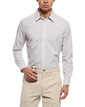 Report Collection 4-Way Woven Sport Shirt - Gray