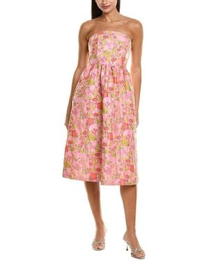 FLORA BEA NYC Sia Jacquard Mini Dress - Red