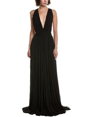 Michael Kors Hutton Chiffon Gown - Black