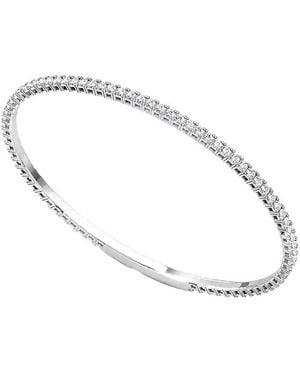 Lab Grown Diamonds 14K 3.07 Ct. Tw. Lab-Grown Diamond Bangle Bracelet - Metallic