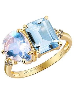 Kai Fine Jewelry 14K 3.13 Ct. Tw. Diamond & Gemstone Cocktail Ring - Blue