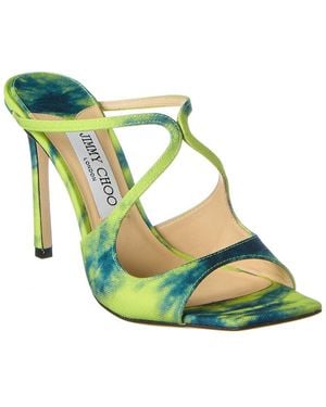 Jimmy Choo Anise 95 Denim Sandal - Green