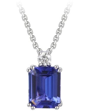 Gregg Ruth 14K 2.26 Ct. Tw. Diamond & Tanzanite Pendant - Blue