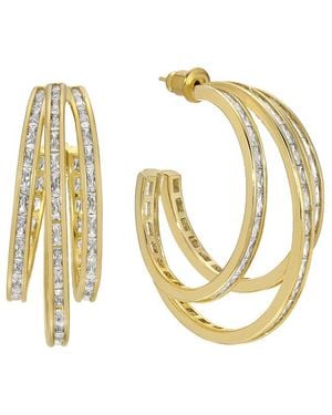 Eye Candy LA Olivia Cz Hoop Earrings - Metallic