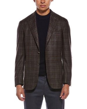 Canali Cashmere & Silk-Blend Blazer - Black