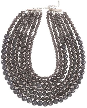 Eye Candy LA Luxe Collection Layered Necklace - Grey