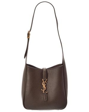 Saint Laurent Le5 Leather Hobo Bag - Brown