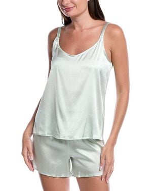 Hanro Grand Central Spaghetti Silk-Blend Cami - Blue