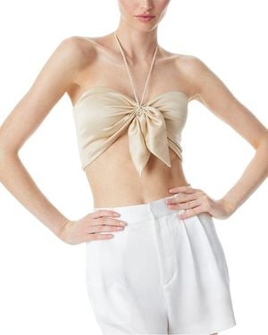 Alice + Olivia Alice + Olivia Livia Halter Top - White