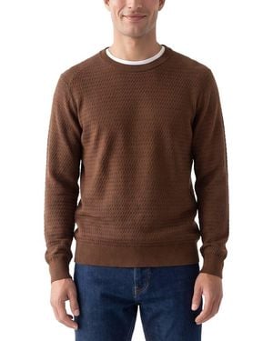 RAFFI Textured Crewneck Jumper - Brown