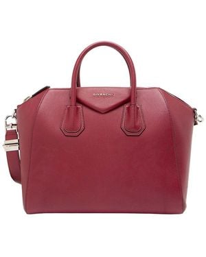 Givenchy Pink Goatskin Antigona Medium Satchel (authentic Pre-loved) - Red