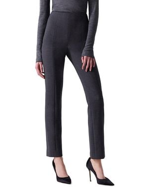 Carolina Herrera Slim Leg Wool-Blend Pant - Blue
