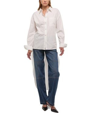 Helmut Lang Apex Tail Woven Top - Blue