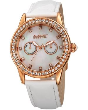 August Steiner Leather Watch - Multicolor