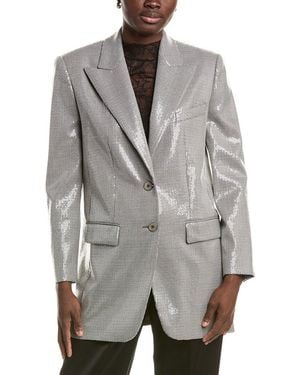 Michael Kors Boyfriend Wool-blend Blazer - Gray