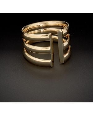 Italian Gold 14k Triple Open Band Ring - Black
