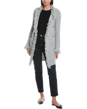 Marella Regina Wool-Blend Jersey Coat - Black