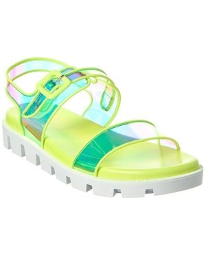 Christian Louboutin Duniss Cool Vinyl & Leather Sandal - Green