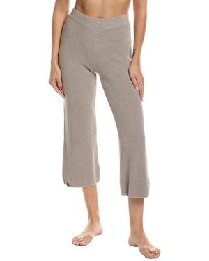 Barefoot Dreams Cozychic Ultra Lite Ribbed Slit Crop Pant - Gray