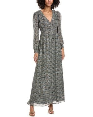 Ba&sh Keira Silk-Blend Maxi Dress - Grey