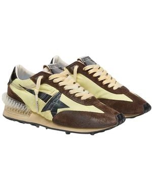 Golden Goose Marathon Leather Trainer - Metallic