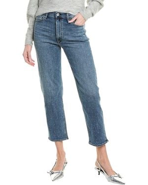 Rag & Bone Hattie Medium Wash Jewels Ankle Straight Jean - Blue