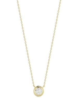 Glaze Jewelry 14K Plated Cz Necklace - Metallic