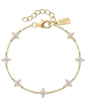 Electric Picks Bella 14K Plated Cz Dainty Bracelet - Metallic