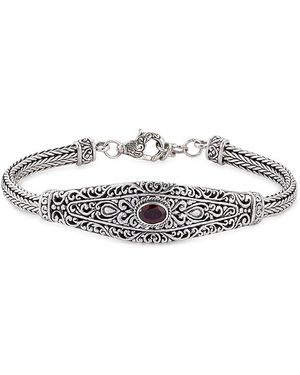 Samuel B. 0.95 Ct. Tw. Garnet Bracelet - White